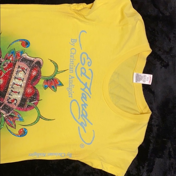 Ed hardy yellow t-shirt - Picture 3 of 4